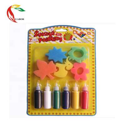 DIY Assorted Pattern Color Stamps Crafting Toy Sponge Painting For Kids